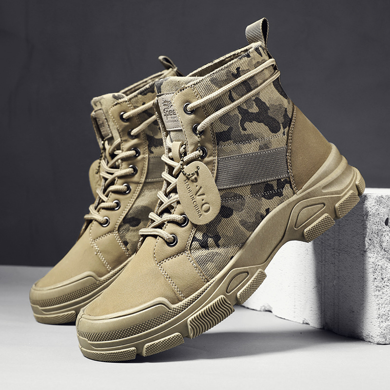 Title 10, Camouflage Tooling Men Boots Casual Waterproof