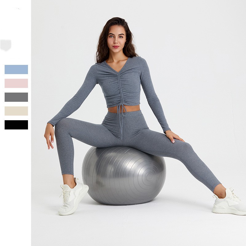 Title 5, Ademende, stretch hardloop fitness set met lang...