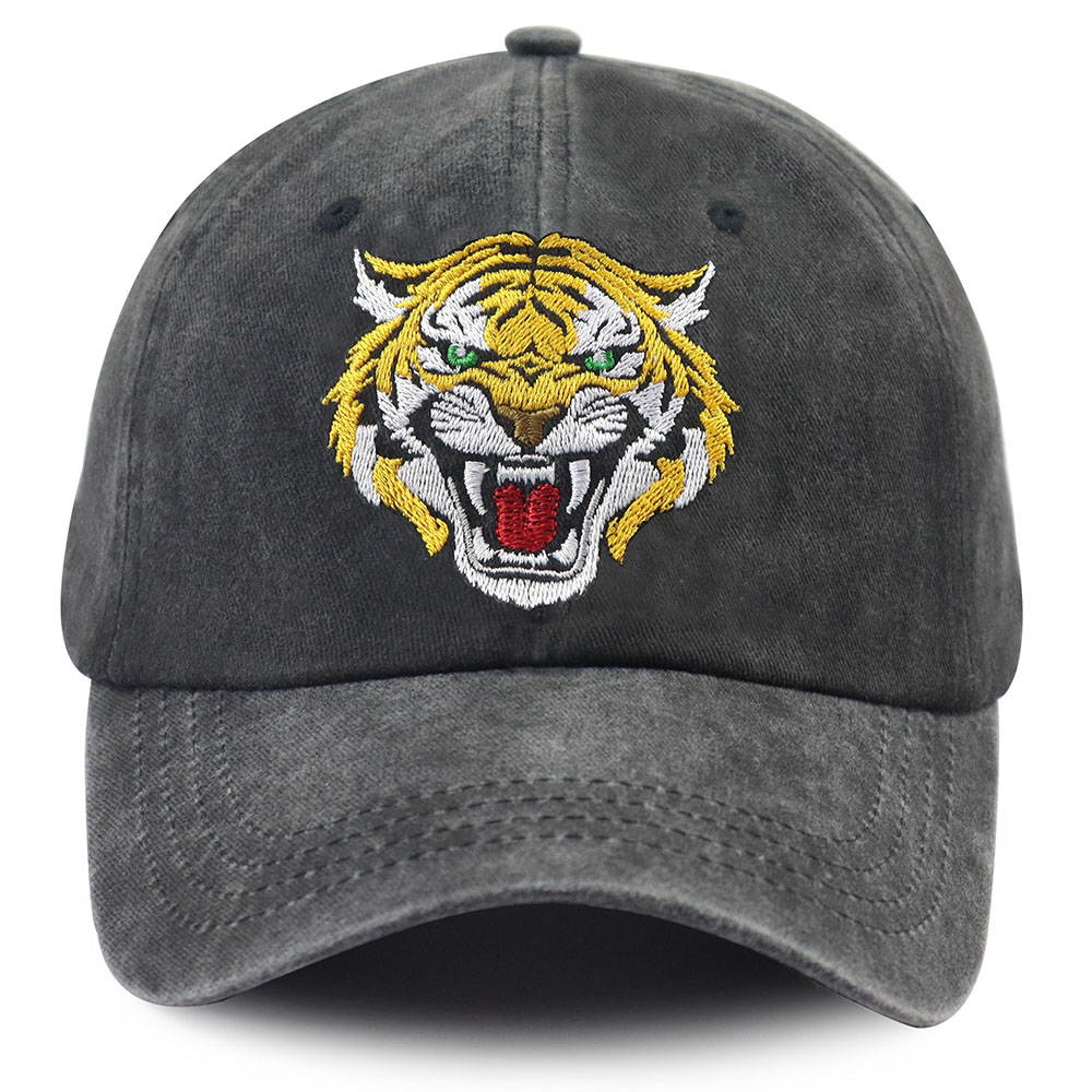 Embroidered Tiger Cotton Baseball Cap – Adjustable Unisex Dad Hat for Outdoor Adventures & Casual Wear