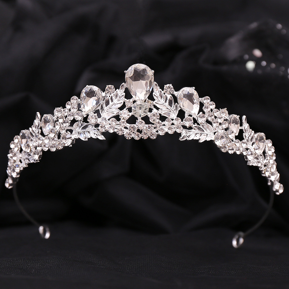 Title 3, Bridal Headdress Alloi Rhinestone Leaves Small ...