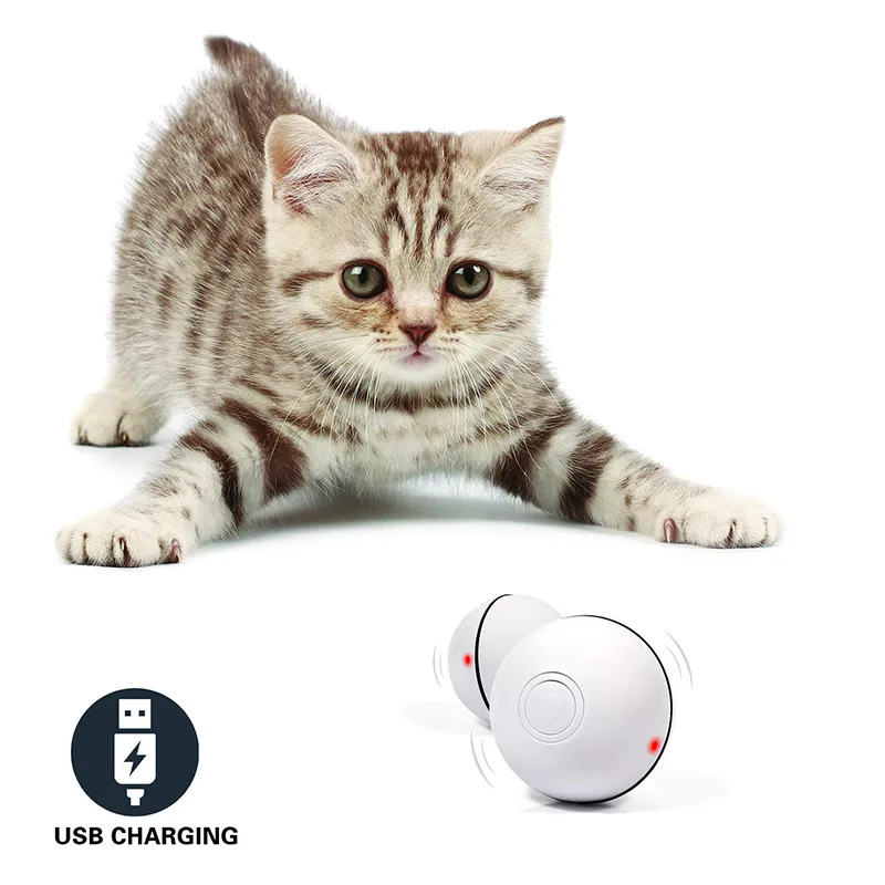 LED Laser Electronic Rolling Pet Funny Cat Toy Ball – image 3