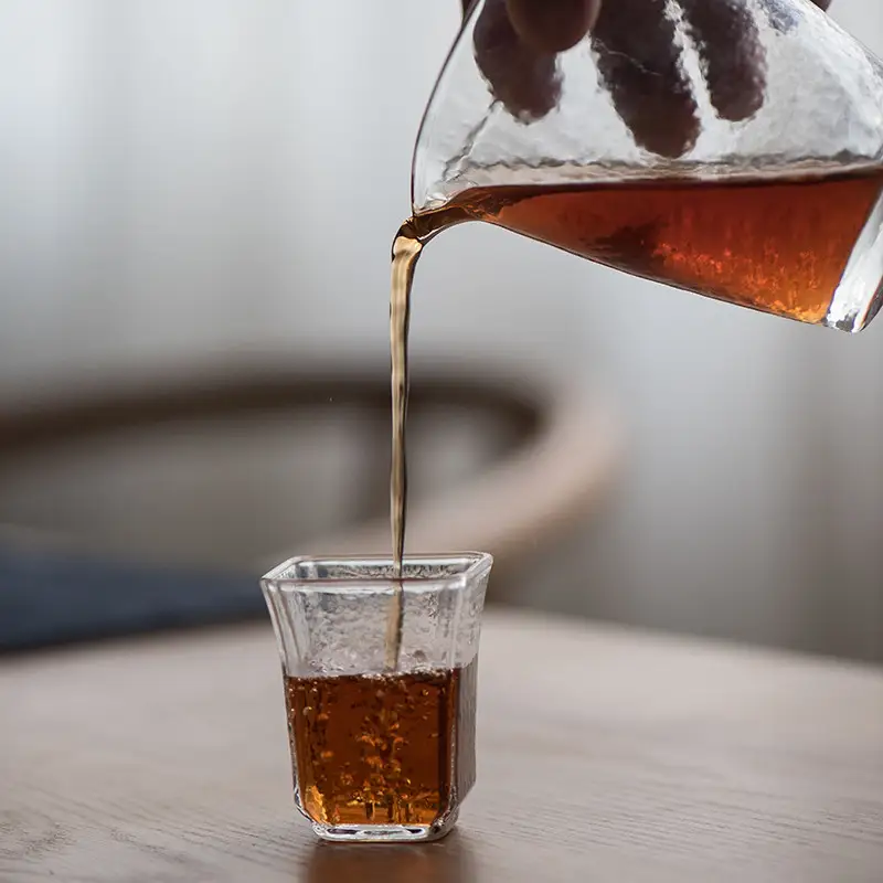 Japanese Classic Heat-resistant Glass Hammer Pattern Fair Cup