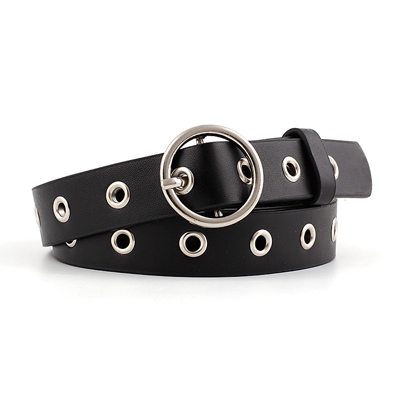 Black silver buckle