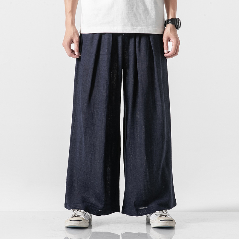 Loose Cotton And Linen Men's Casual Pants