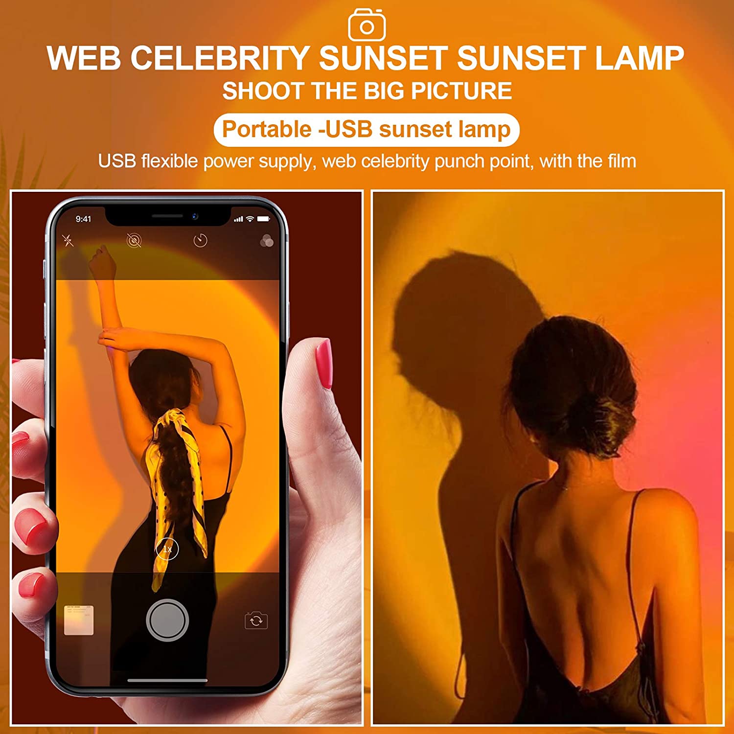 Title 6, USB Sunset Light Mobile Phone Self Photography ...