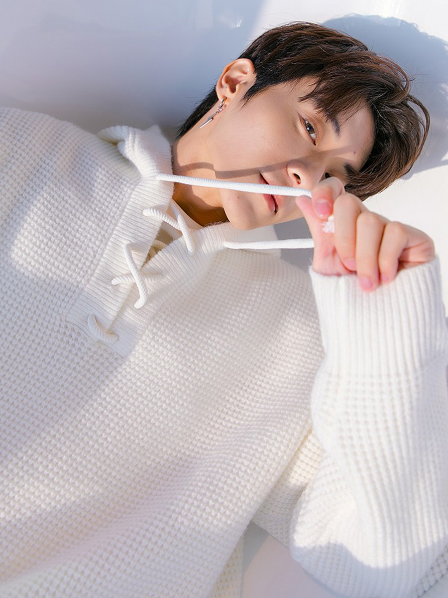 Waffle Knit Hooded Fashion Loose Sweater