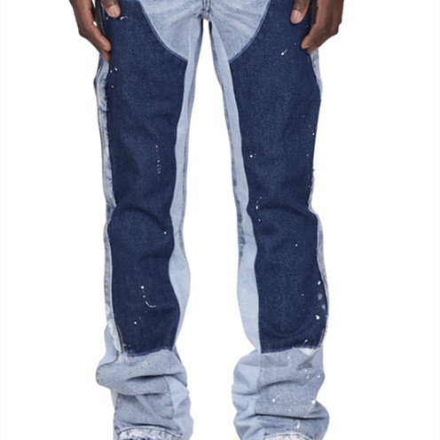 Title 4, Pantalon en jean pour homme avec contraste de c...