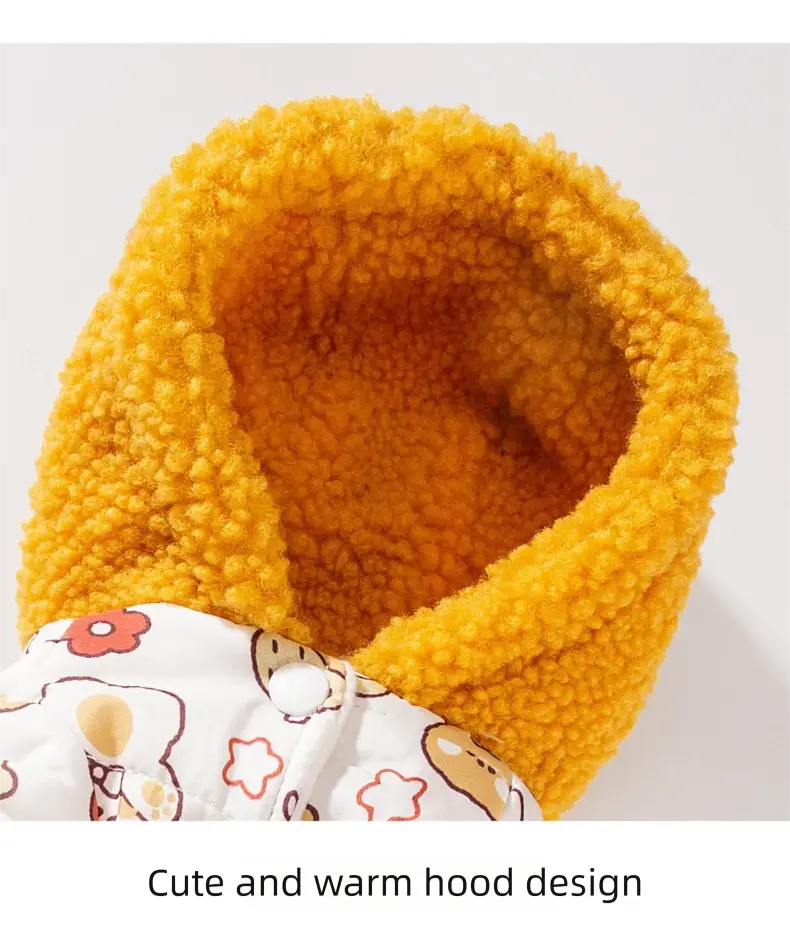 Animal Full Print Quilted Cotton Dog Clothes Teddy Traction Four Legged Cotton Coat Bichon Winter Warm Clothes Puppy Jumpsuits
