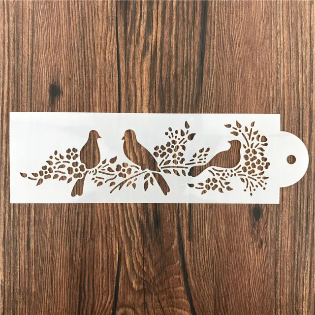 Animal Bird Magpie Cake Border Baking Tool Powdered Sugar Sieve Spray Flower Painting White - Shop at LoveMi