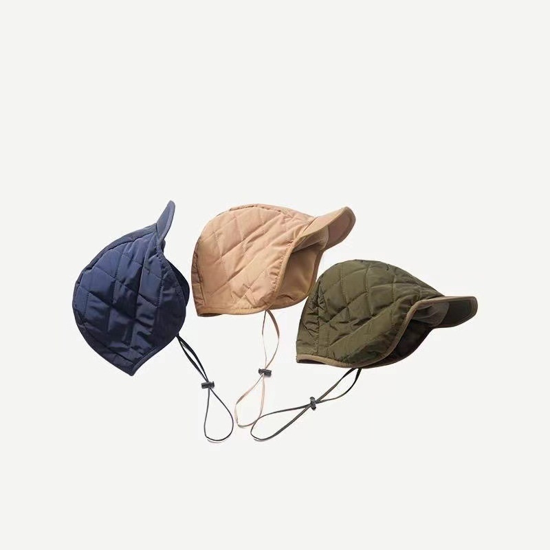 Simple Baotou Tie Up Duck Tongue Cold Proof Ear Protection Hat