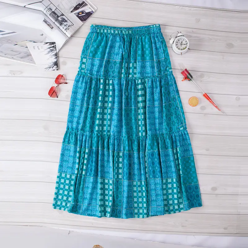 Women's Bohemian Flounces Ethnic Style Skirt