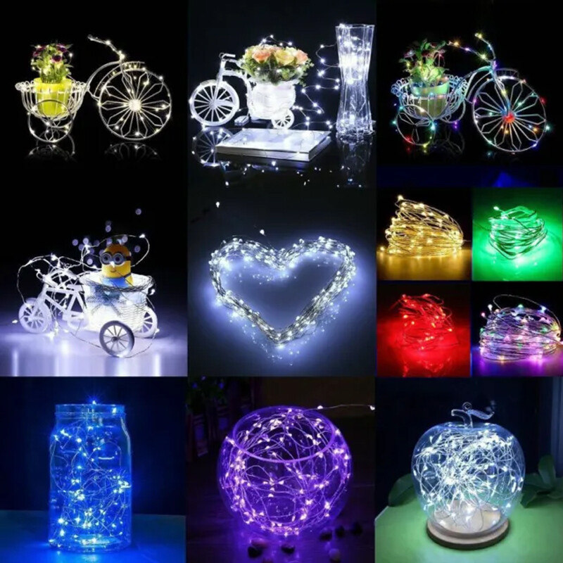 1-30x Fairy Lights Waterproof String DIY Wedding Xmas Party Jars Crafts--Cold — image 5