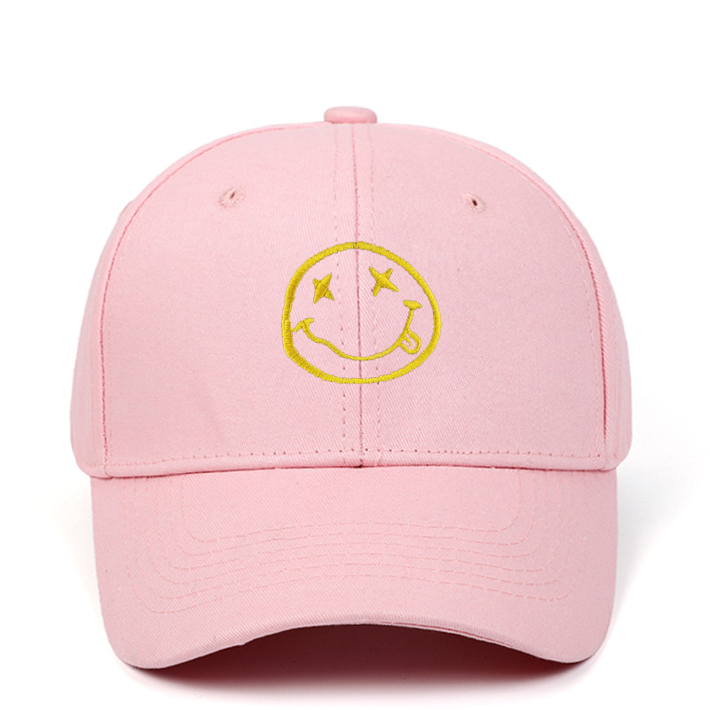 Title 3, Cartoon smiley embroidered cotton baseball cap