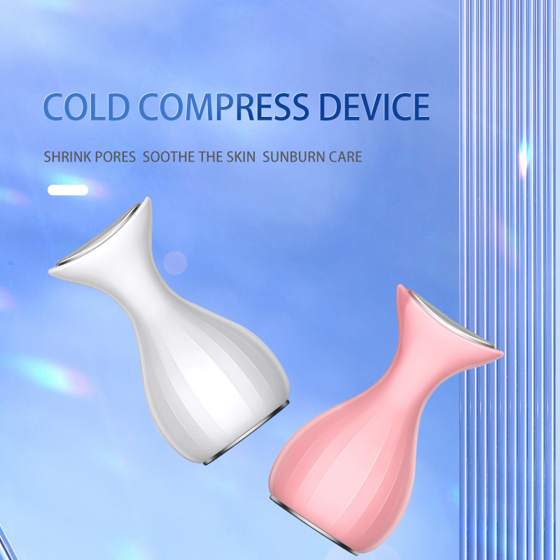 Facial Cooling Skin Massage Soothing Anti-Inflammatory Mini Cold Compress Stainless Steel Hand Held Waterproof Facial Beauty