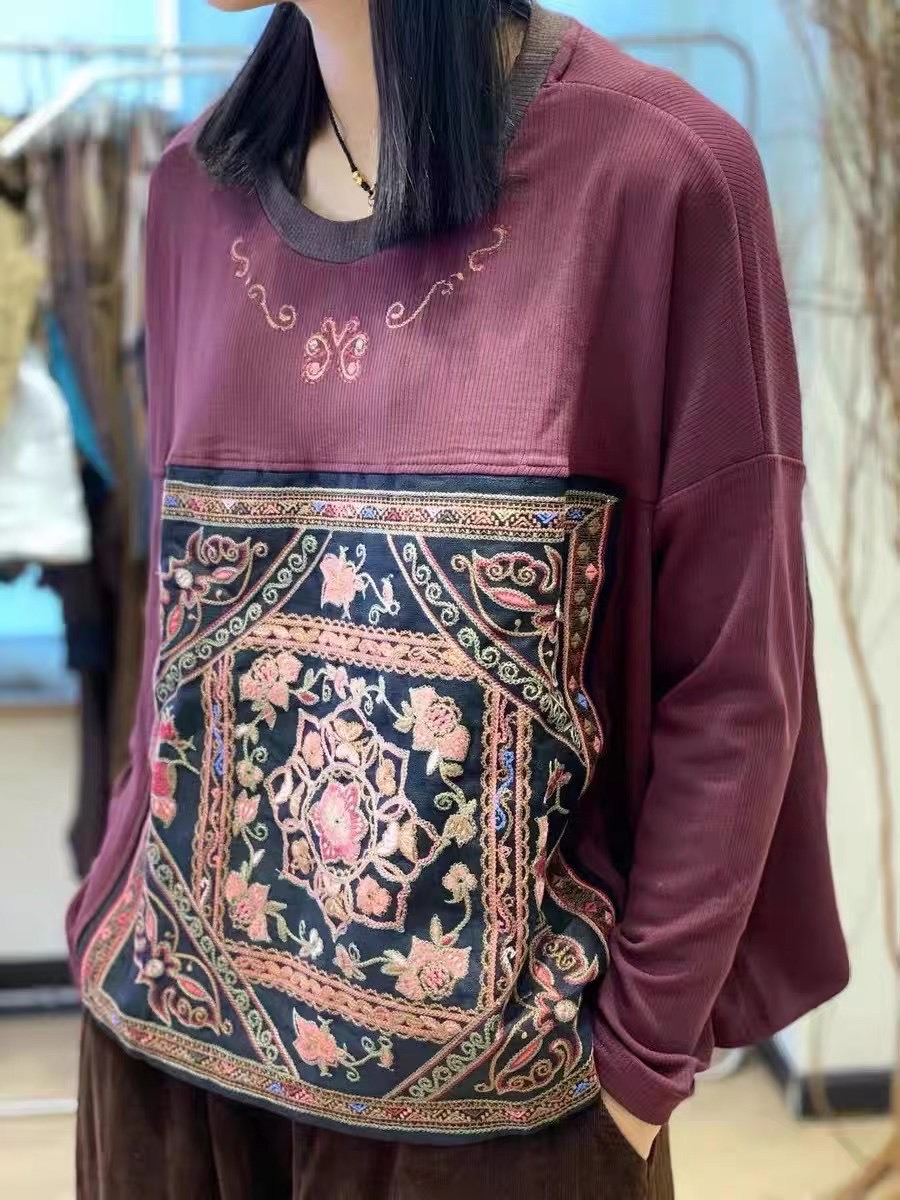 Pit-striped Cotton Loose Oversized Top With Elastic Inner Liner Stitching And Velvet