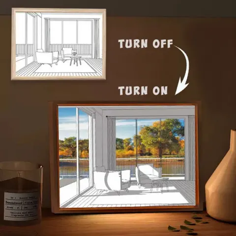 Illuminated Picture LED Decorative Light Painting Bedside Style Creative