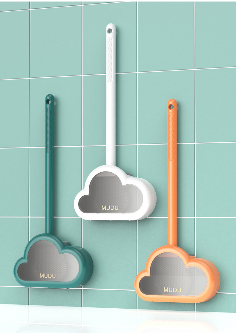 Household Long Handle Silicone Toilet Brush Without Dead Ends