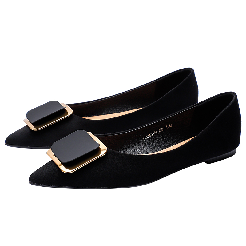 Four Seasons Shoes Working Black Soft Sole Fla