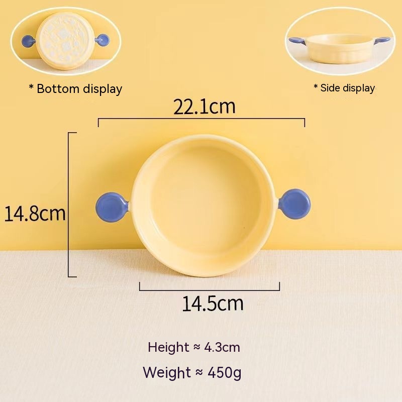 Yellow Binaural Baking Bowl