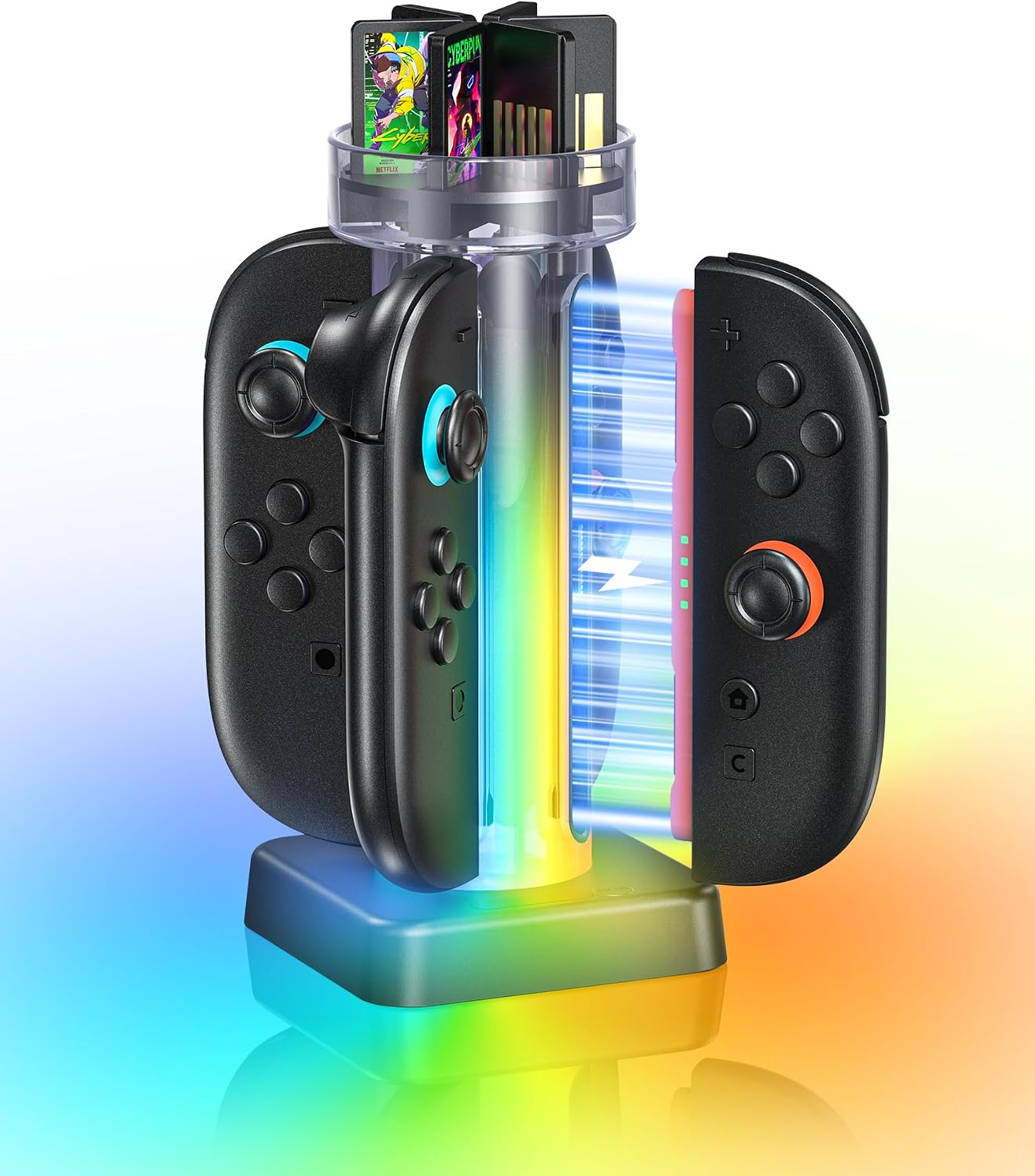 Charging Dock For S Witch 2 Controller, JoyCon Station With Lamppost LED — image 4