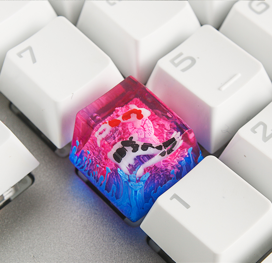 Scenery Koi Backspace Resin Keycaps For Cherry Mx Switch - Image 2