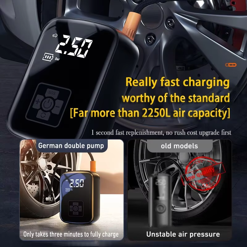 Wireless Car Air Compressor Electric Tire Inflator For Motorcycle Bicycle Boat AUTO Tyre Balls