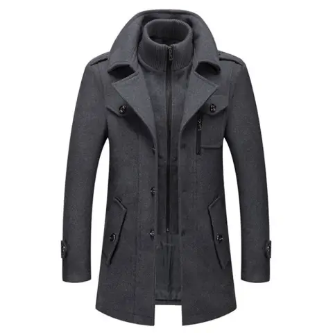 Cold-resistant Plus Cotton Woolen Men's Jacket