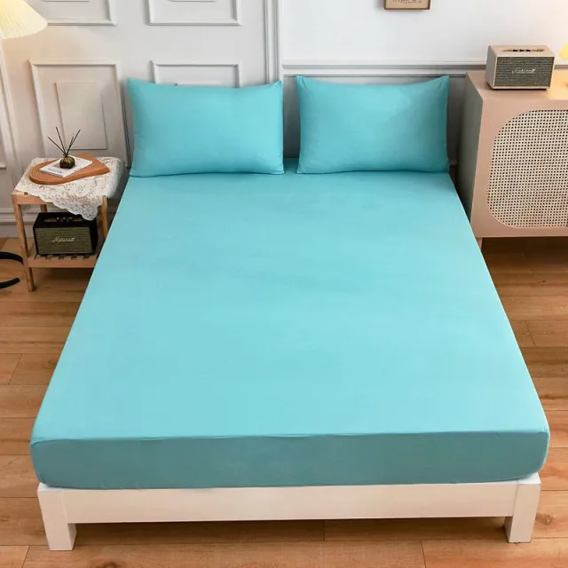 Students Cotton Bed Sheets Fitted Sheet Pillow Case Lake Blue - Shop at LoveMi