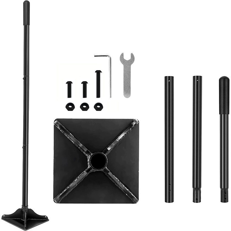Steel Tamper With 122 Cm Handle 20x20cm Garden Rubber Grip For Laborsaving Uk — image 9