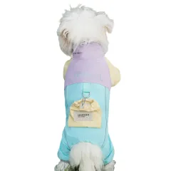Autumn And Winter Dog Travel Backpack, Four-legged Charge Cotton Jacket, Teddy Outdoor Windproof And Warm Cat And Pet Dog Clothes - Blue - View 1