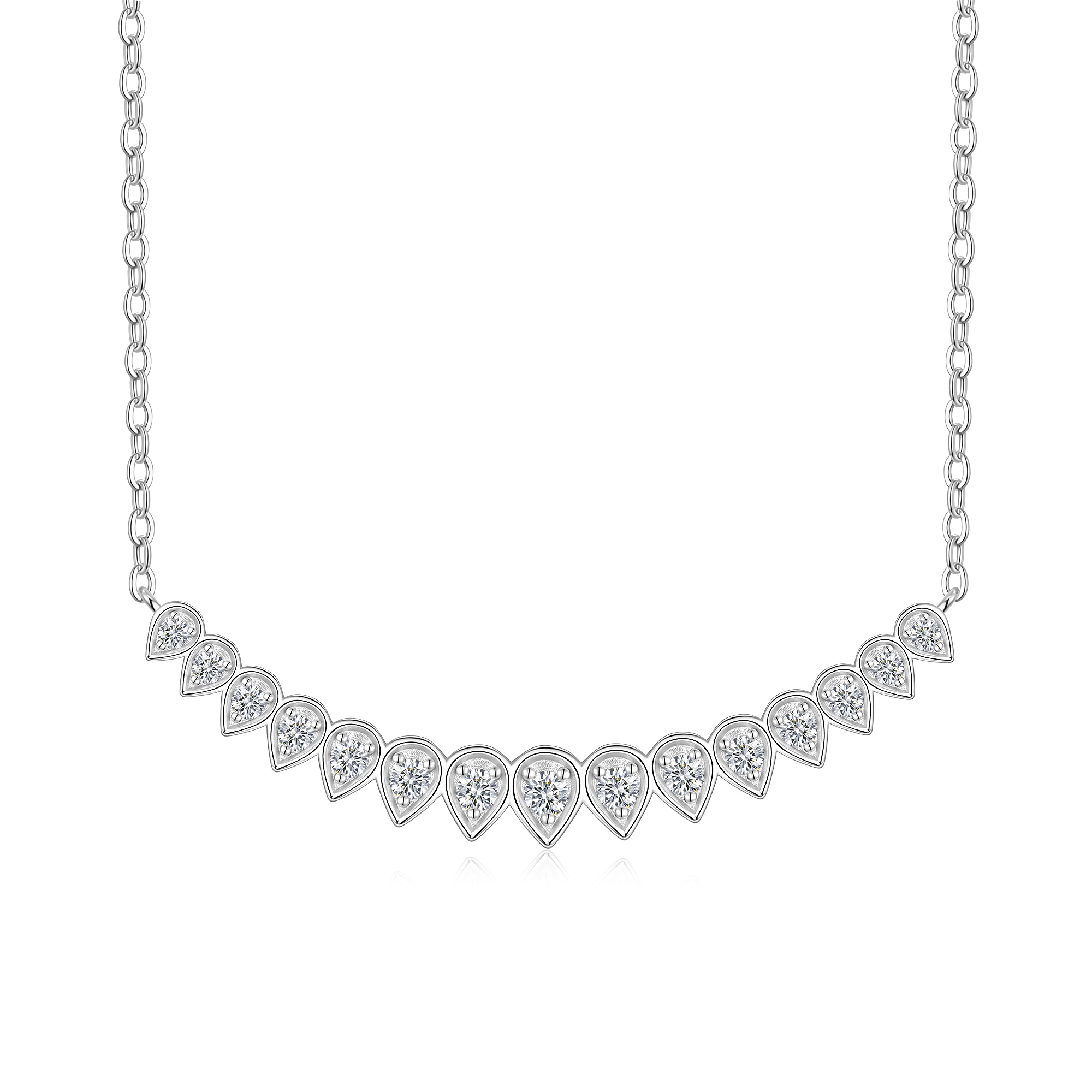 luksuslik minimalistlik moissaniidi ripats kaelakee