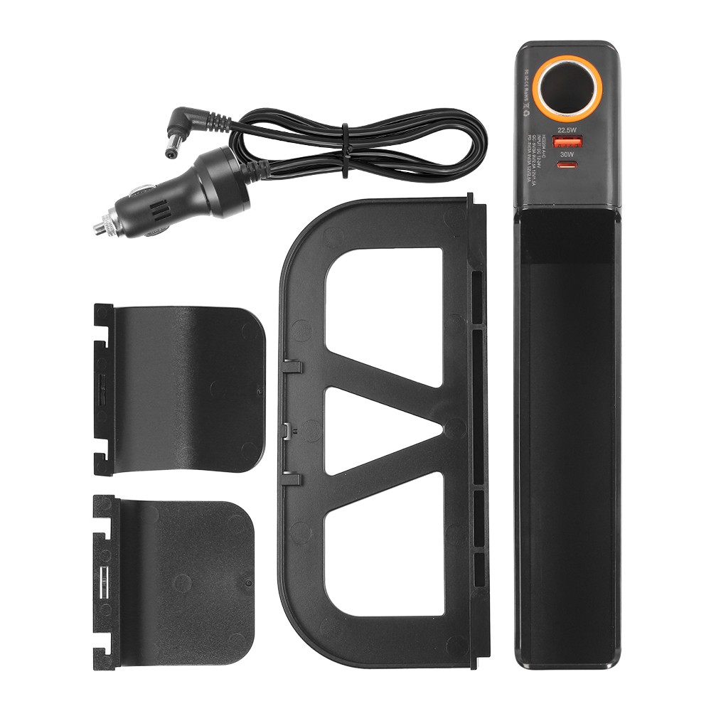 Rechargeable Seat Gap Storage Box Phone Holder Organizer Black Car Accessories — image 3