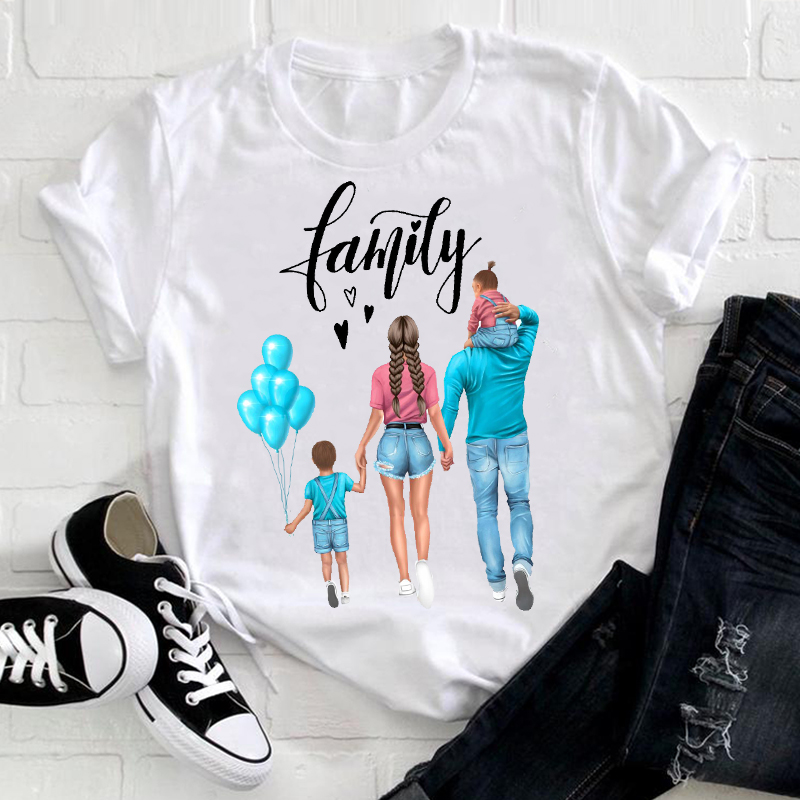 Title 4, Summer Mother Family Of Four Family Wear Parent...