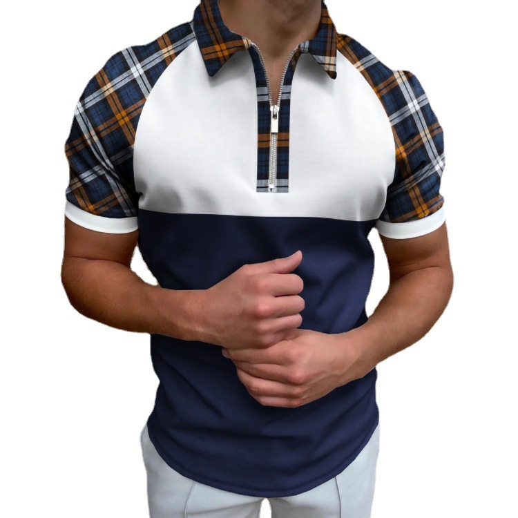 Title 4, Camiseta polo masculina casual, manga curta, co...