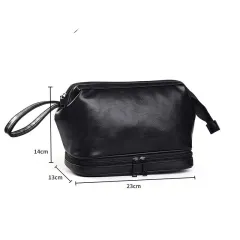 Travel Cosmetics Storage Bag Portable Travel Wash Bag Box Dry And Wet Separation - Black - View 1