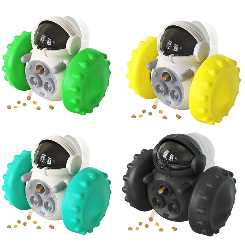 Interactive Dog Treat Leaking Toy For Small Large Dogs Puzzle Tumbler Funny Slow Dispenser Puppy Balance Car Pet Toys