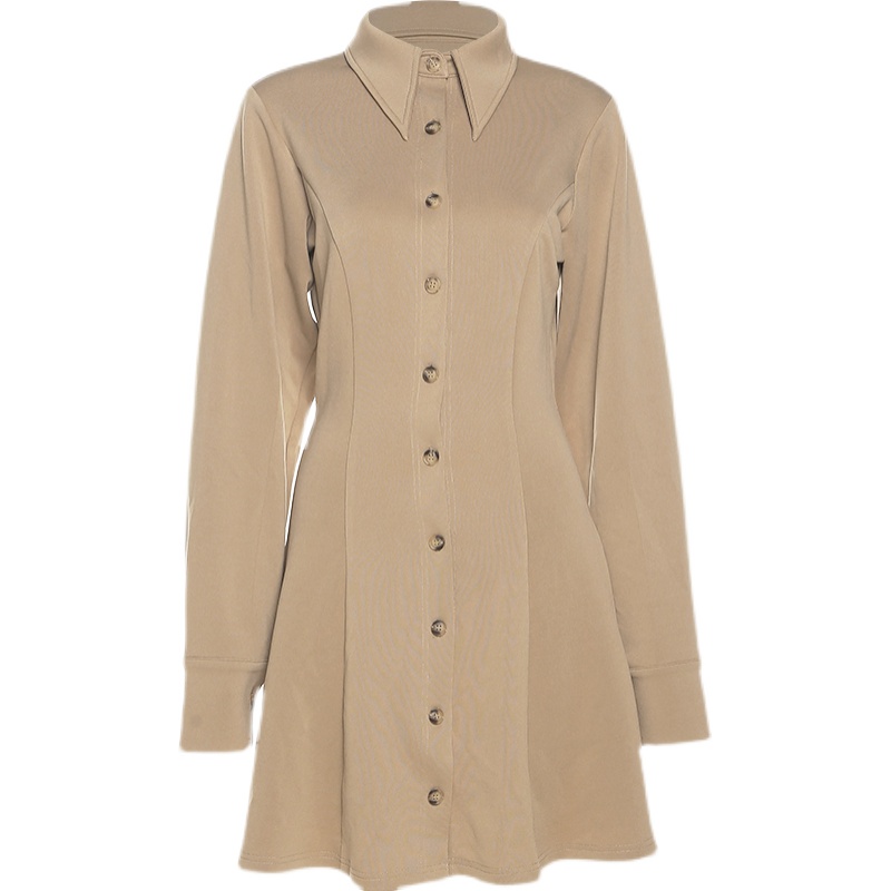 Button-Front Long Sleeve Dress, picture 4 of 5