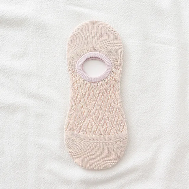 Mesh Short cut Boat Socks Breathable Pink - Shop at LoveMi