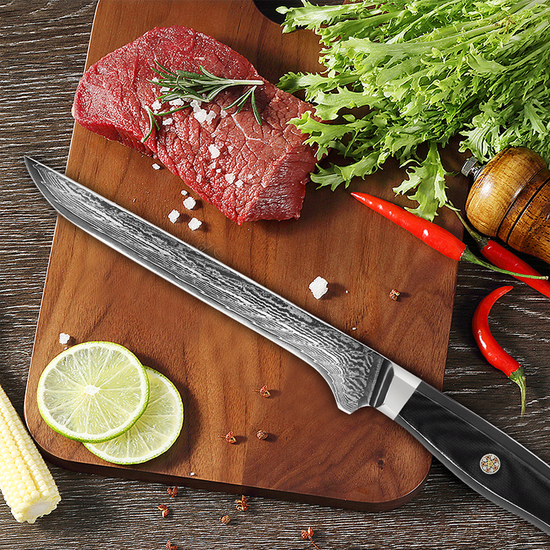 Damascus Boning Knife Commercial Stainless Steel Kitchen Knife