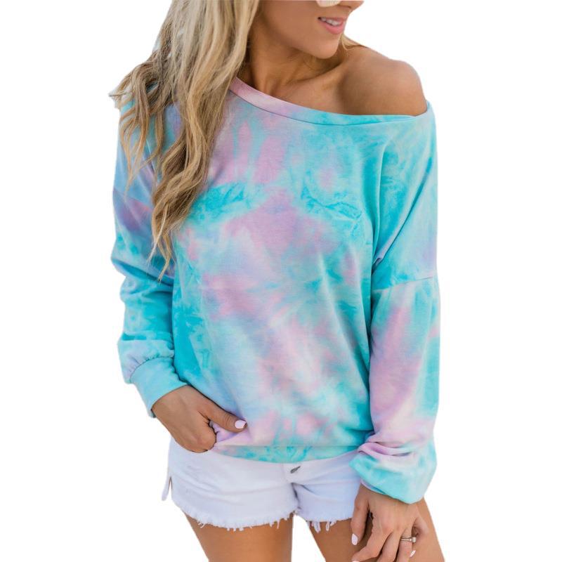 Long Sleeve Casual Tie Dye Printed Colorful Long Sleeve Sweatshirt