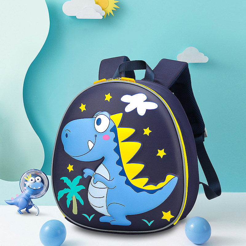 Blue dinosaur backpack