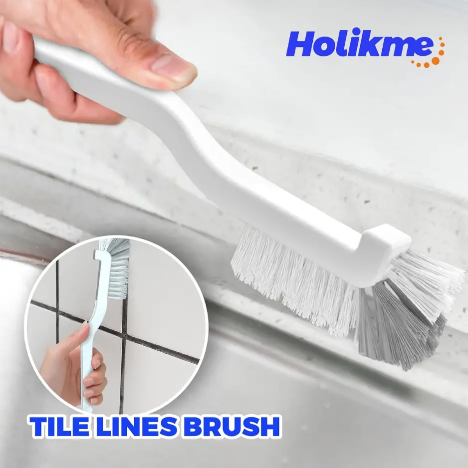 Holikme Multi-Purpose Dish Brush Set - Green Scrubbing Tools For Pots, Pans & Groove Gaps