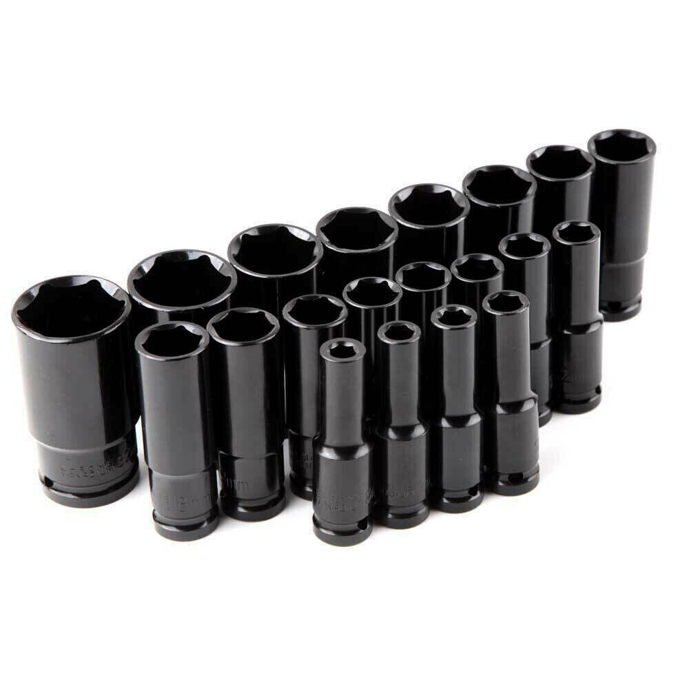 20pcs Deep Impact Socket Set 1-2 Inch Drive 6 Point Metric 8-32mm Heavy Duty UK — image 7
