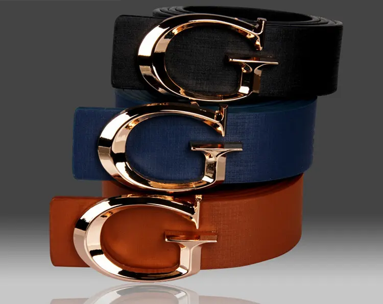 Casual Fashion Men's and Women's Alloy Belt with Jersey