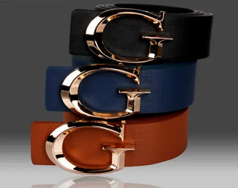 Casual Fashion Men's and Women's Alloy Belt with Jersey