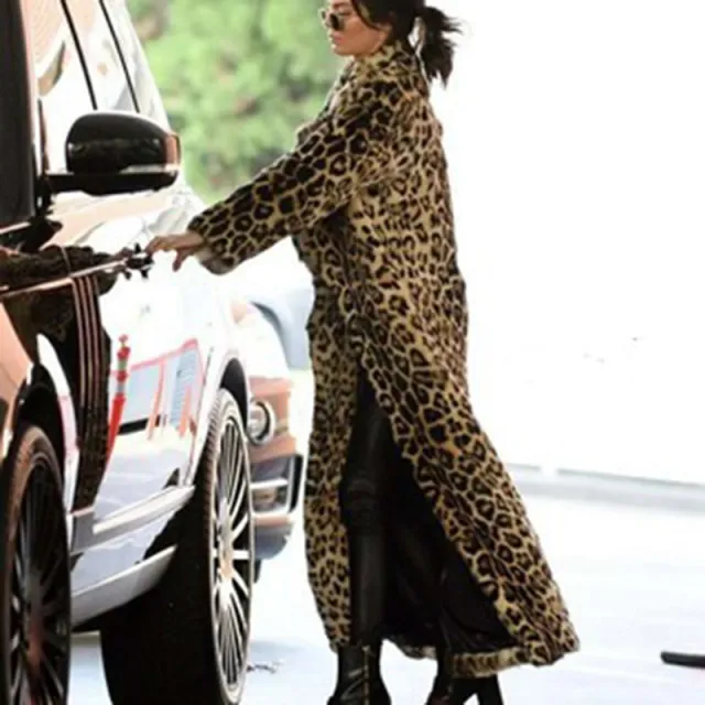 Super Long Fur Coat For Women Lengthening And Slimming Leopard Super Long - Shop at LoveMi