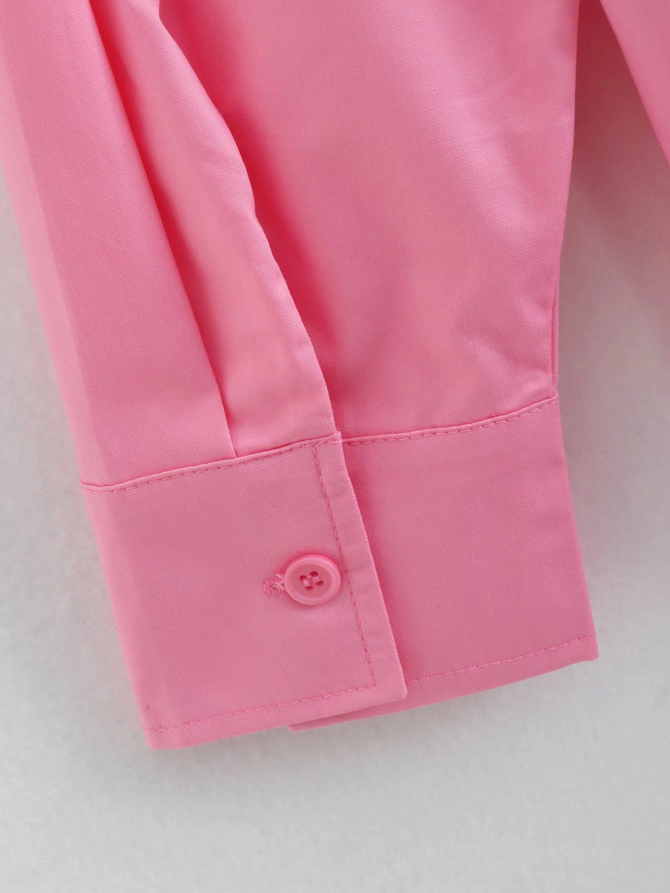 Loose Contrast Casual Long Sleeve Single Breasted Pocket Shirt