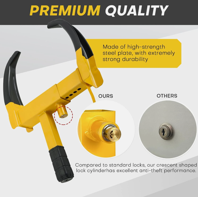 Heavy Duty Security Wheel Clamp Clamps Locks For Caravan Car Van Trailer Lock UK