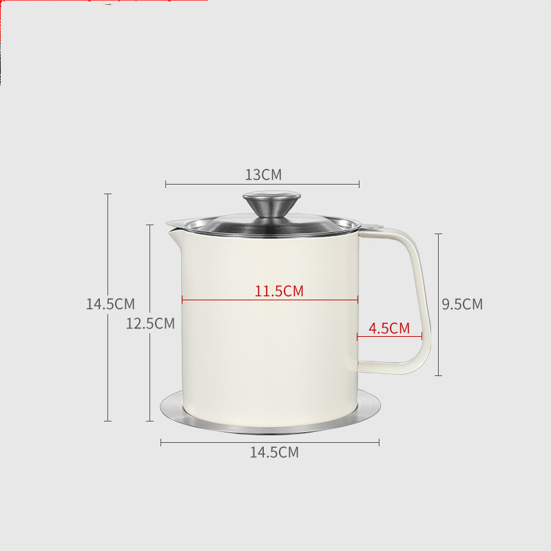 Stainless Steel Oiler Household Filter Large Capacity Lard Tank With Lid