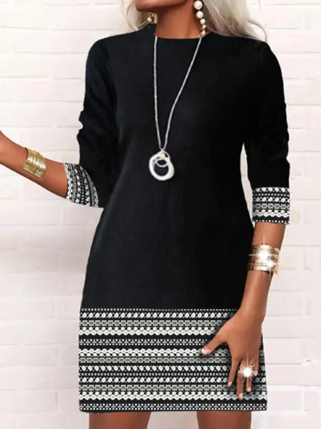 Temperament Slim European And American Dress Black - Shop at LoveMi